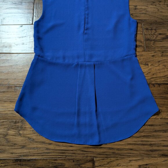 RW&CO peplum keyhole sleeveless top blue size XS - Picture 15 of 16
